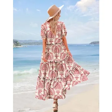 YESNO Floral Maxi Dress for Women - Chic Summer Style
