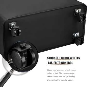 DOKEHOM Slim Laundry Basket on Wheels - Space Saving Hamper