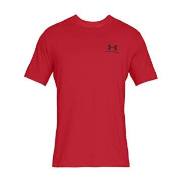 Under Armour Men's UA Sportstyle Left Chest Short Sleeve Shirt XL Red