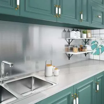 Livelynine Silver Stainless Steel Contact Paper for Appliances