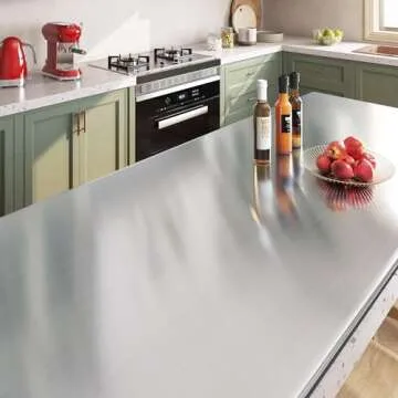Livelynine Silver Stainless Steel Contact Paper for Appliances