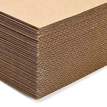Juvale 50-Pack of Corrugated Cardboard Sheets 9x12, Flat Card Boards, Packaging Inserts for Shipping, Mailing, Arts and Crafts, DIY Projects, Packing Mailers, 2mm Thick