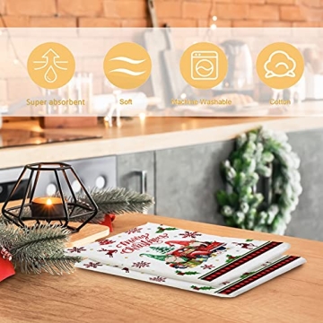 Christmas Kitchen Towels Set of 2 with Fun Holiday Designs