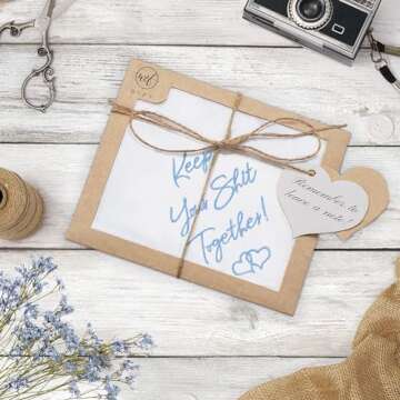 W&F GIFT Something Blue Wedding Gift Embroidered Handkerchief | Keep Your Shit Together! | Wedding D...