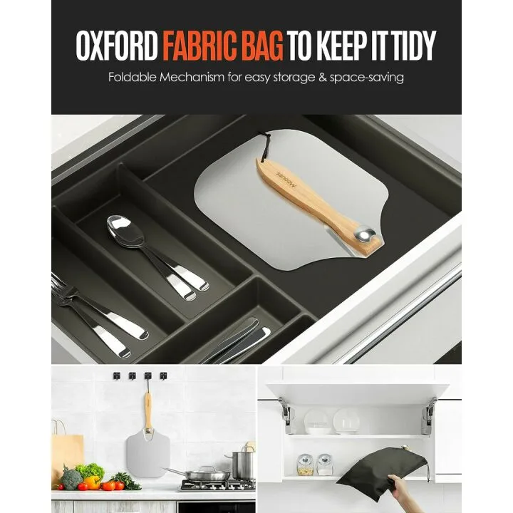 12" Aluminum Pizza Peel with Rocker Cutter & Bag