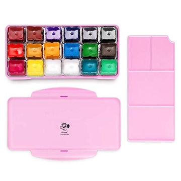 Arrtx Gouache Paint Set, 18 Colors x 30ml Unique Jelly Cup Design, Portable Case with Palette for Ar...