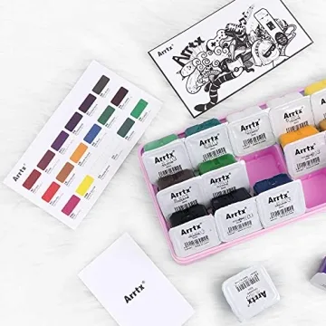MIYA/HIMI Gouache Set - 18 Vibrant Colors for Artists