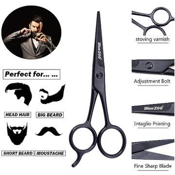 BlueZOO Grooming Scissors & Comb Kit for Men & Women