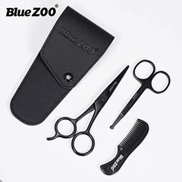 BlueZOO Grooming Scissors & Comb Kit for Men & Women