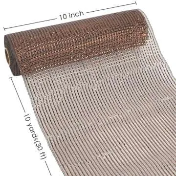 HUIHUANG Brown Deco Mesh for Holiday Decorations and Crafts