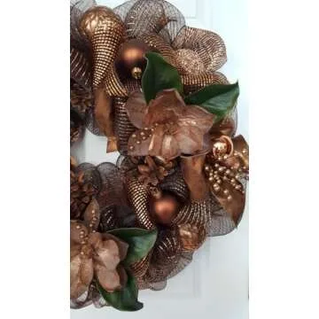HUIHUANG Brown Deco Mesh for Holiday Decorations and Crafts