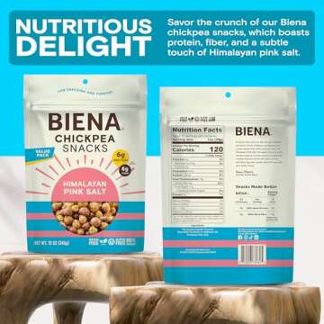 BIENA Chickpea Snacks - Crunchy Vegan Protein Treats