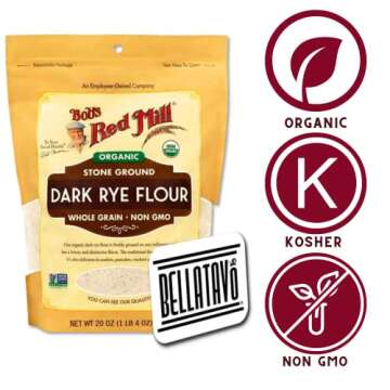 Organic Dark Rye Flour Bundle with Fridge Magnet