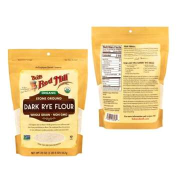 Organic Dark Rye Flour Bundle with Fridge Magnet