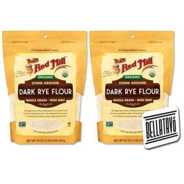 Organic Dark Rye Flour Bundle with Fridge Magnet