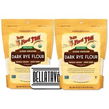 Organic Dark Rye Flour Bundle with Fridge Magnet