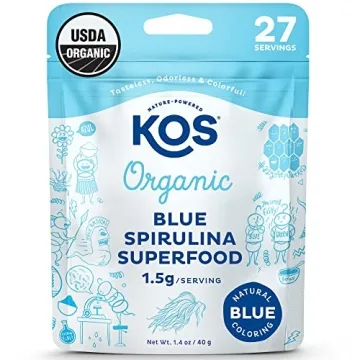 KOS USDA Organic Blue Spirulina Powder - Vibrant Vegan Superfood for Natural Energy and Health