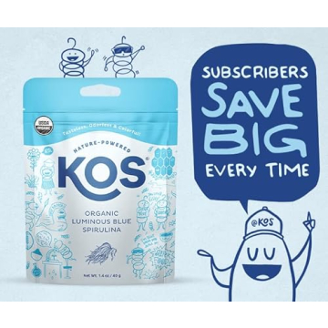 KOS Organic Blue Spirulina Powder - Natural Superfood for Smoothies