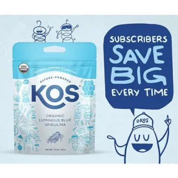 KOS Organic Blue Spirulina Powder - Natural Superfood for Smoothies