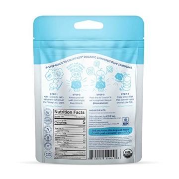 KOS Organic Blue Spirulina Powder - Natural Superfood for Smoothies