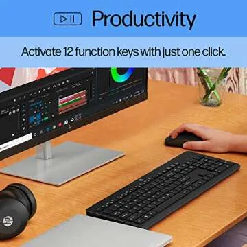 HP 230 Wireless Keyboard - Wireless Connection - Low-Profile, Quiet Design - Windows & Mac OS - Laptop, PC Compatible - Shortcut Keys & Number Pad - Long Battery Life (‎3L1E7AA#ABA),Black