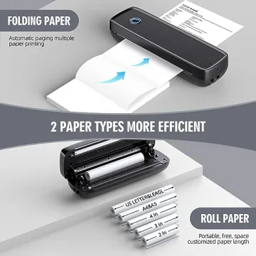 Portable Wireless Bluetooth Thermal Travel Printer