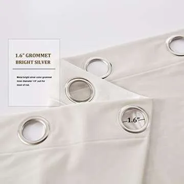 BULBUL Cream Velvet Blackout Curtains - Set of 2 Panels