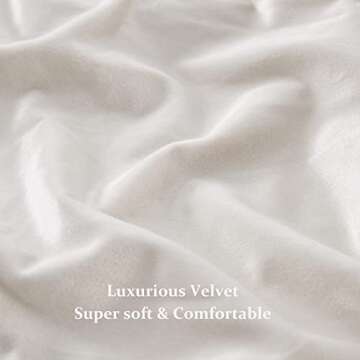 BULBUL Cream Velvet Blackout Curtains - Set of 2 Panels