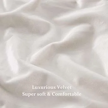 BULBUL Cream Velvet Blackout Curtains - Set of 2 Panels