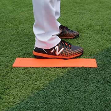 Eco Walker Thrown Down Baseball Bases Perfect for Baseball, Teeball, Softball, Kickball, Kids, Backyard, Practice and School (Orange)