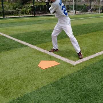 Eco Walker Thrown Down Baseball Bases Perfect for Baseball, Teeball, Softball, Kickball, Kids, Backyard, Practice and School (Orange)