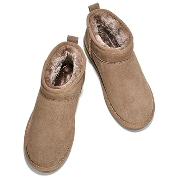 Genuine Suede Ankle Boots for Women - Water Resistant