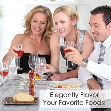 Totally Bamboo Baltique Marrakesh Collection Pepper Grinder, Wooden Refillable Spice and Pepper Mill for Cooking and Serving