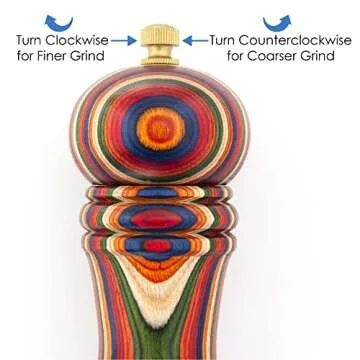 Totally Bamboo Baltique Marrakesh Collection Pepper Grinder, Wooden Refillable Spice and Pepper Mill for Cooking and Serving