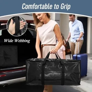 Extra Heavy Duty Large Moving Bags - 6 Pack Durable Storage