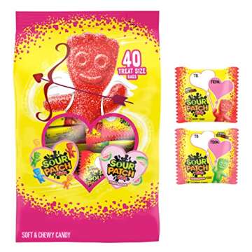SOUR PATCH KIDS Original and Watermelon Soft & Chewy Valentines Day Candy Variety Pack, Bulk Candy, ...