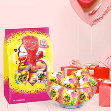 SOUR PATCH KIDS Original and Watermelon Soft & Chewy Valentines Day Candy Variety Pack, Bulk Candy, 40 Snack Packs