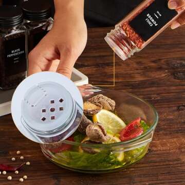 Skiileor 36 Pcs Spice Jars Set for Organized Kitchen