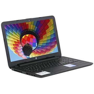HP Notebook Laptop 15.6 HD Vibrant Display Quad Core AMD E2-7110 APU 1.8GHz 4GB RAM 500GB HDD DVD Windows 10