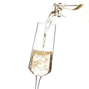 Hand Blown Crystal Champagne Flutes Set of 6 for All Occasions