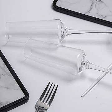 Hand Blown Crystal Champagne Flutes Set of 6 for All Occasions