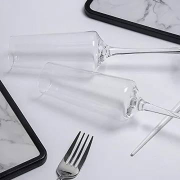 Hand Blown Crystal Champagne Flutes Set of 6 for All Occasions