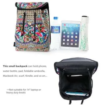 Goodhan Vintage Embroidered Women Backpack for Travel and Style