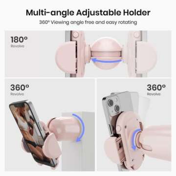 MiiKARE Gym Phone Holder - Magnetic, 360 Rotating, Home & Workout Essentials - Pink