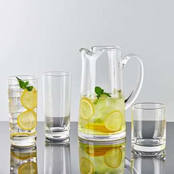 Premium Heat-Resistant Borosilicate Glass Drinking Tumblers - Set of 6