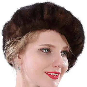 Valpeak Winter Mink Berets Hat for Women - Stylish & Warm