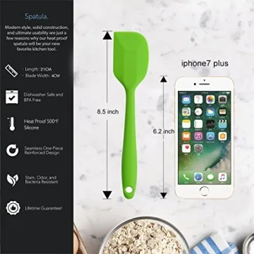 Silicone Spatulas 8.5 Inch Heat Resistant Flexible Scrapers