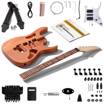 Leo Jaymz DIY Electric Guitar Kits in IBZ Style - Mahogany Body and Maple Neck - All Components Incl...