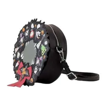 Loungefly Nightmare Before Christmas Wreath String Lights Glow Crossbody Bag