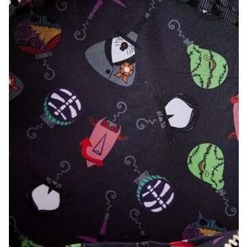 Loungefly Nightmare Before Christmas Wreath String Lights Glow Crossbody Bag